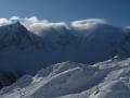 mraky nad Mont Blanc